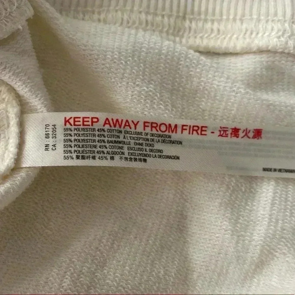 🆕 Free People Ivory Cozy Cool Girl Lounge T-Shirt M🆕 - Picture 16 of 16